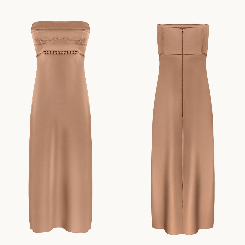 Anna October Satin Dress Gown Mira — image 2 of 8